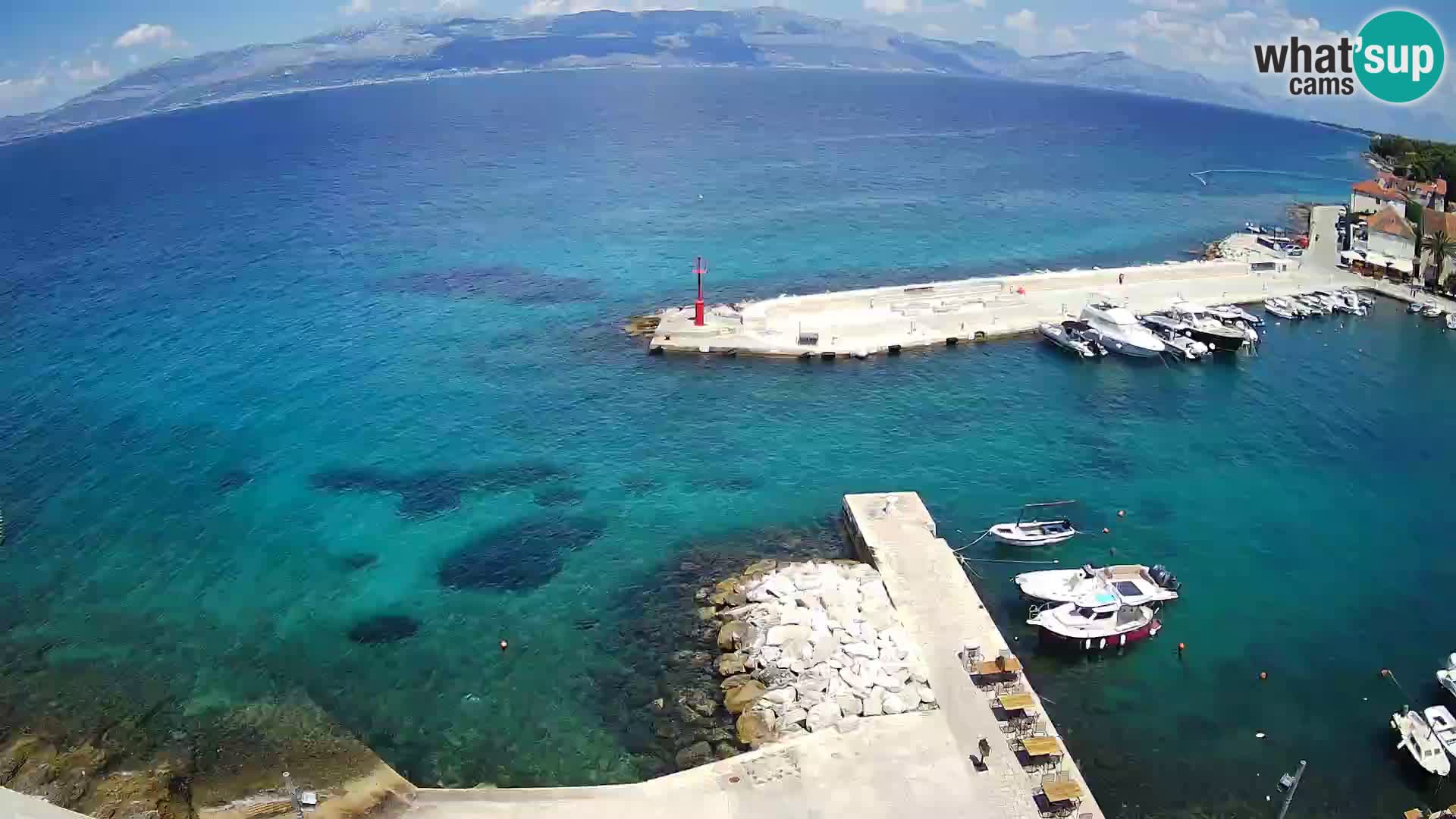 Web kamera Sutivan panorama – Pogled uživo s otoka Brača