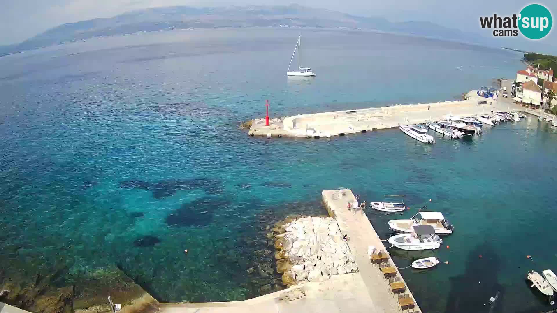 Web kamera Sutivan panorama – Pogled uživo s otoka Brača