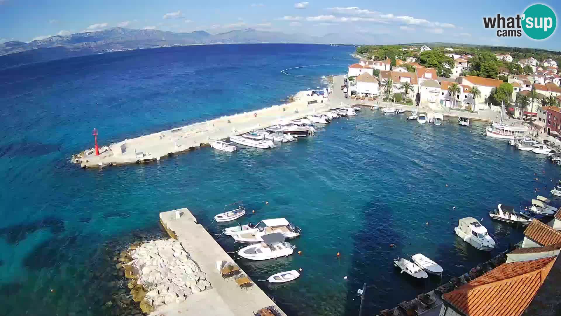 Web kamera Sutivan panorama – Pogled uživo s otoka Brača
