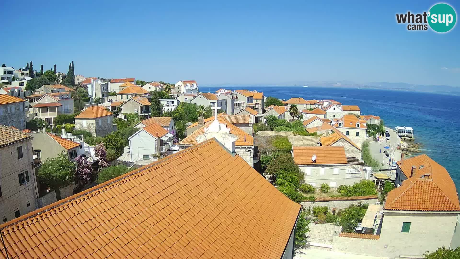 Spletna kamera Sutivan panorama – pogled v živo z otoka Brač