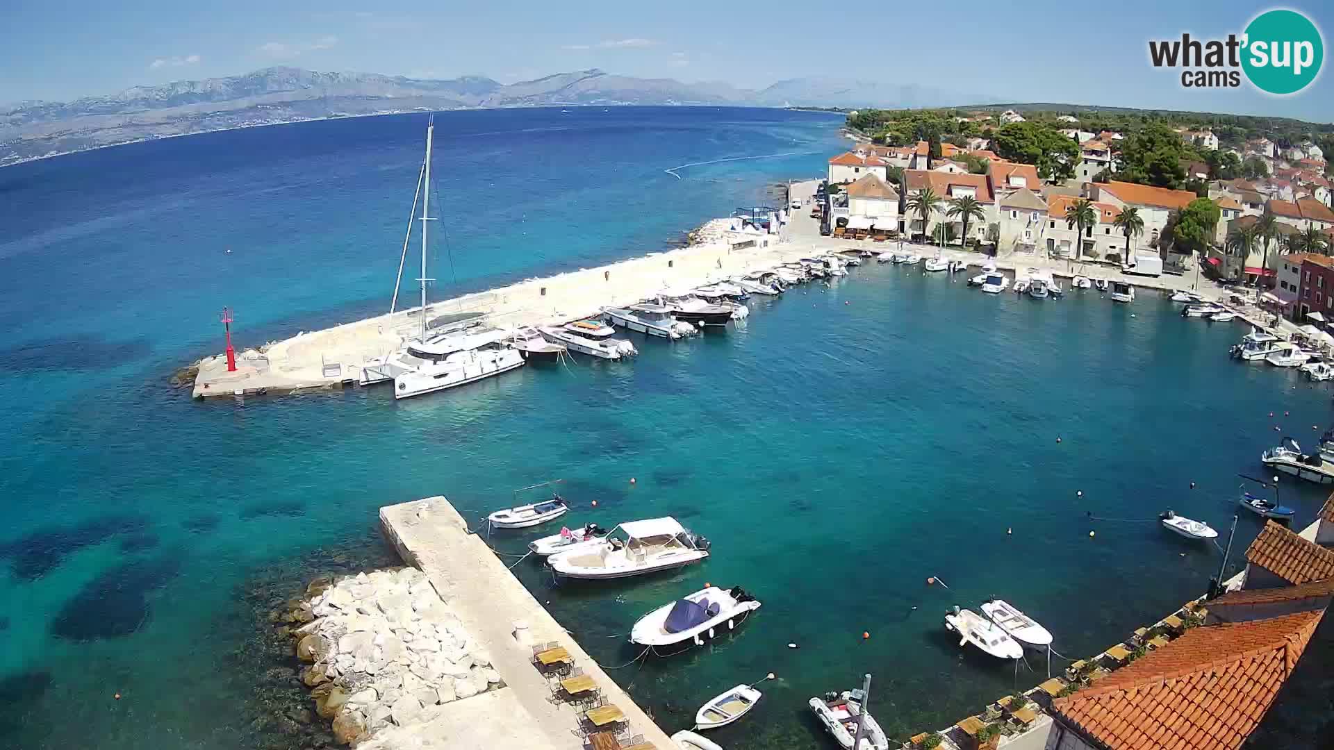 Web kamera Sutivan panorama – Pogled uživo s otoka Brača