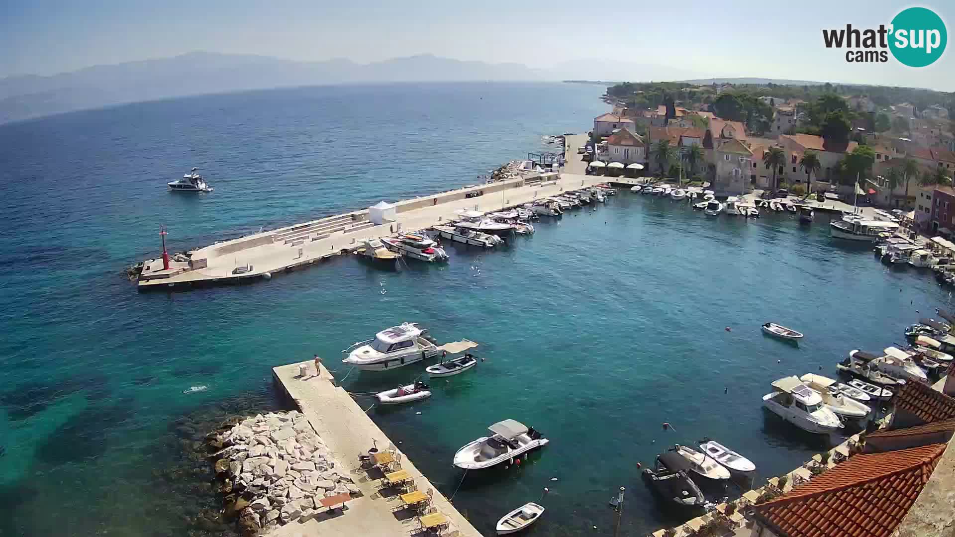 Web kamera Sutivan panorama – Pogled uživo s otoka Brača