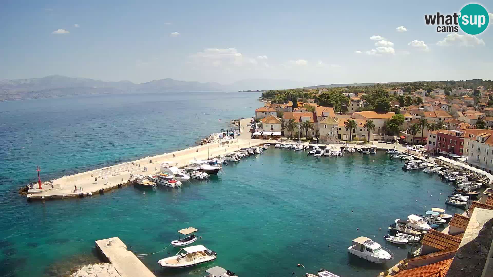 Web kamera Sutivan panorama – Pogled uživo s otoka Brača