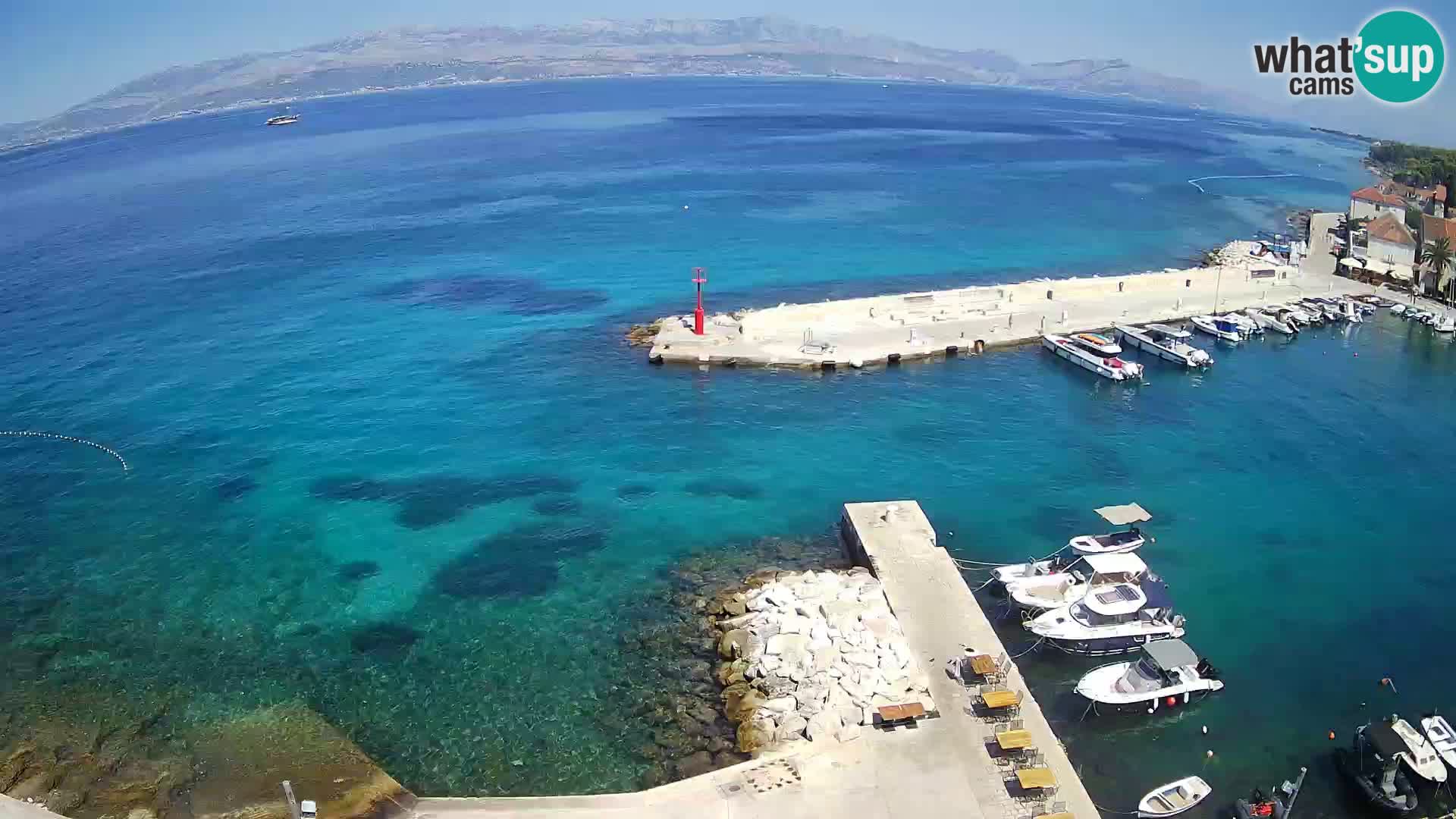 Spletna kamera Sutivan panorama – pogled v živo z otoka Brač