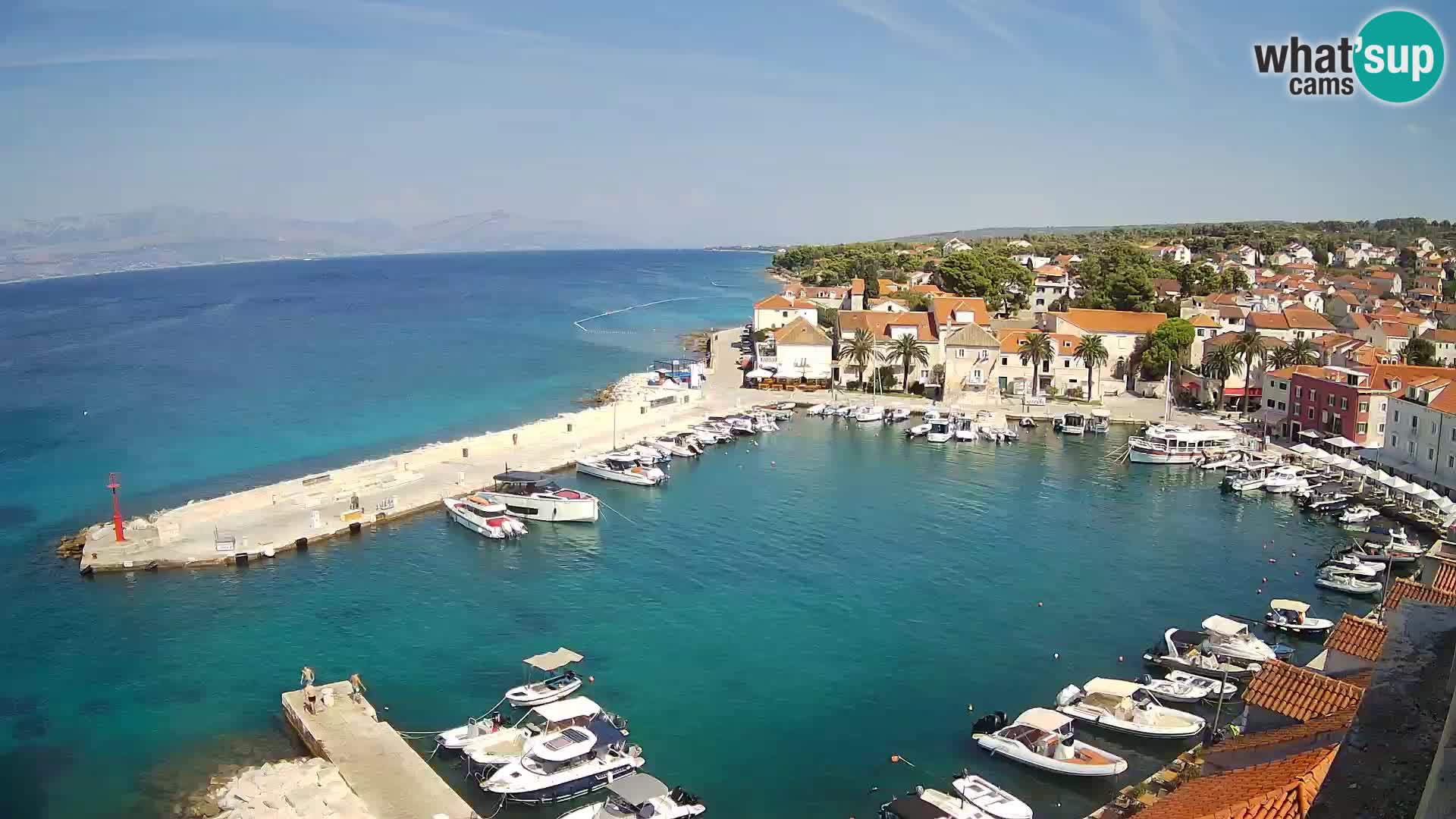 Web kamera Sutivan panorama – Pogled uživo s otoka Brača