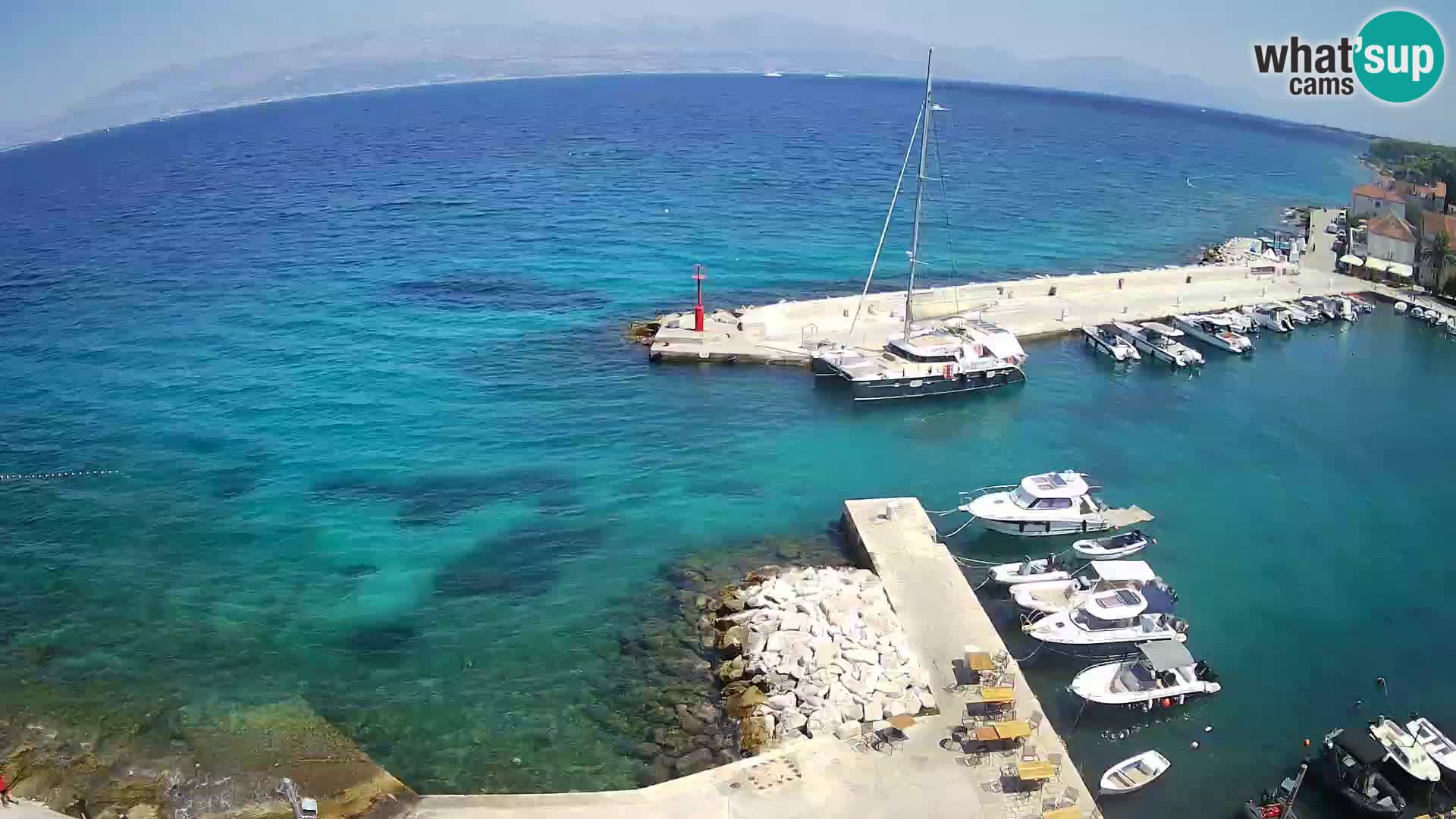 Spletna kamera Sutivan panorama – pogled v živo z otoka Brač