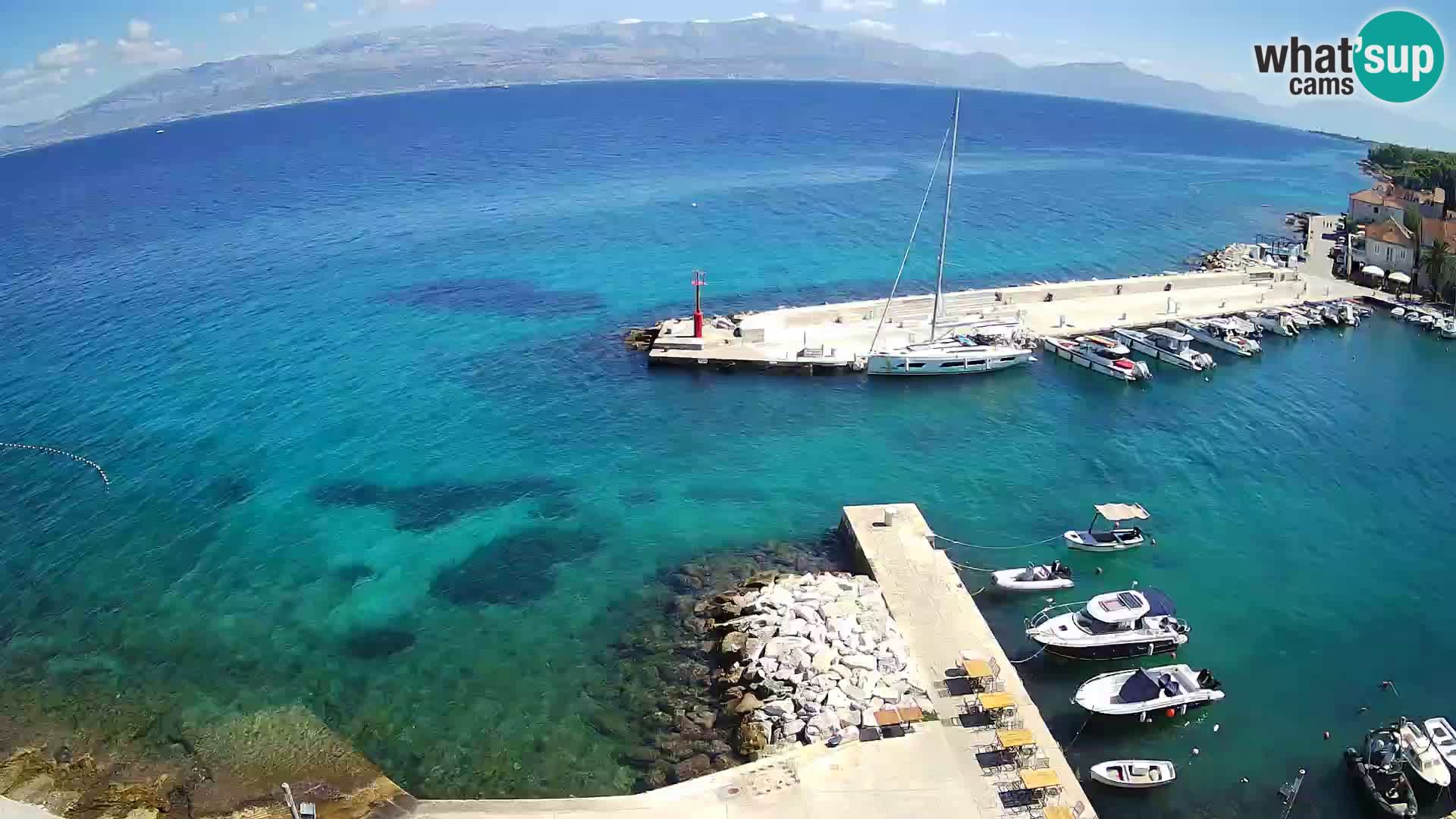 Web kamera Sutivan panorama – Pogled uživo s otoka Brača