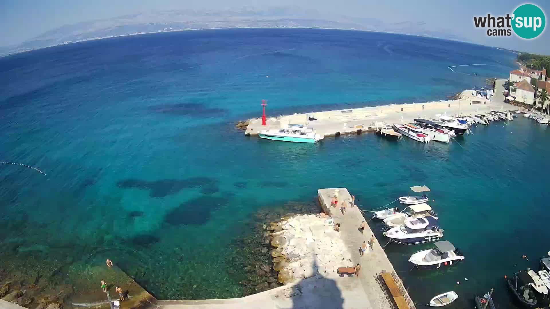 Web kamera Sutivan panorama – Pogled uživo s otoka Brača