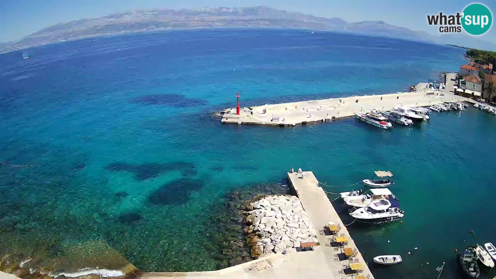 Spletna kamera Sutivan panorama – pogled v živo z otoka Brač