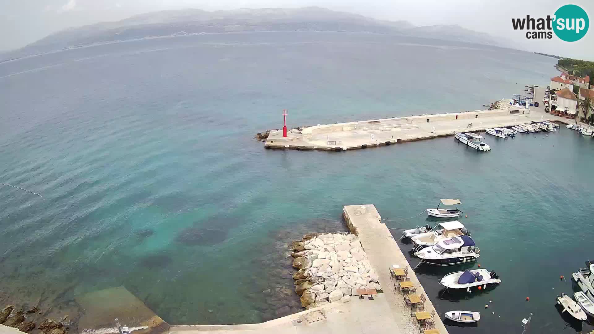 Spletna kamera Sutivan panorama – pogled v živo z otoka Brač