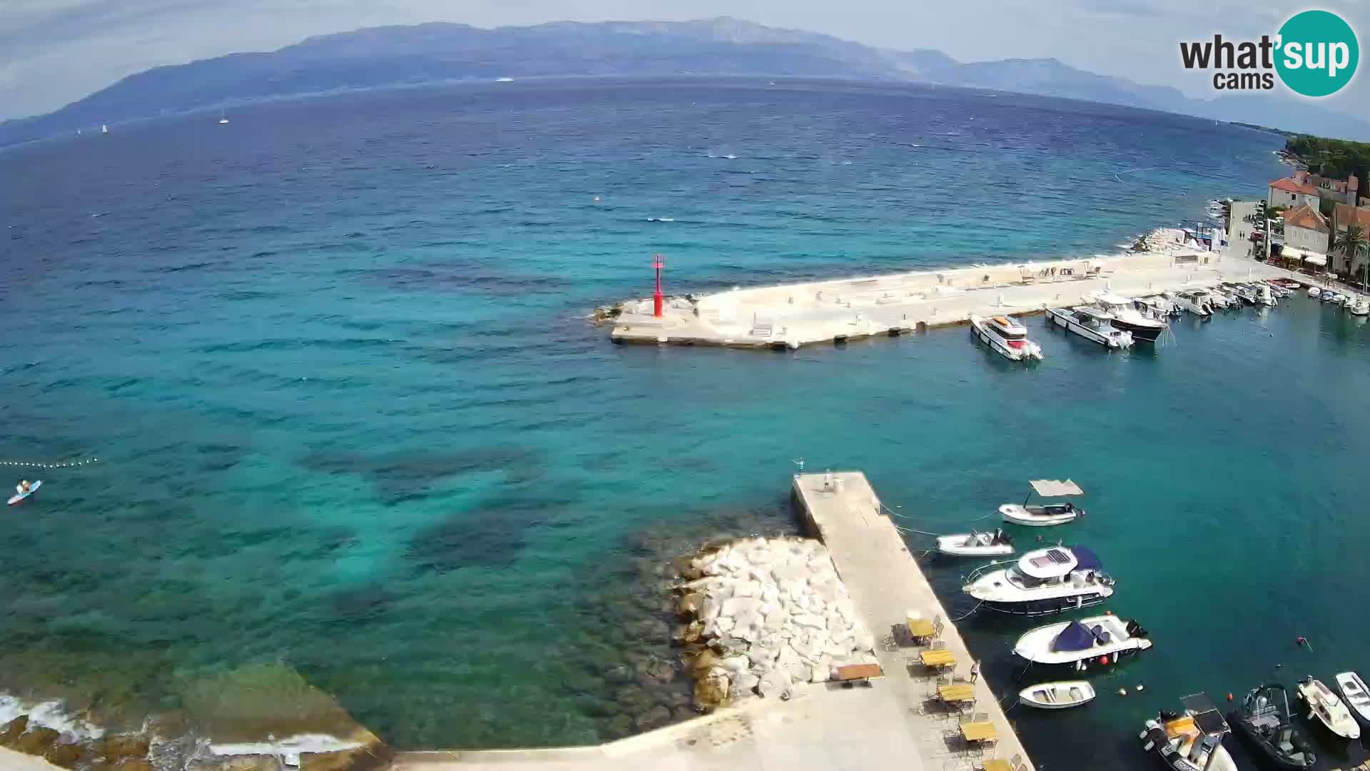 Web kamera Sutivan panorama – Pogled uživo s otoka Brača