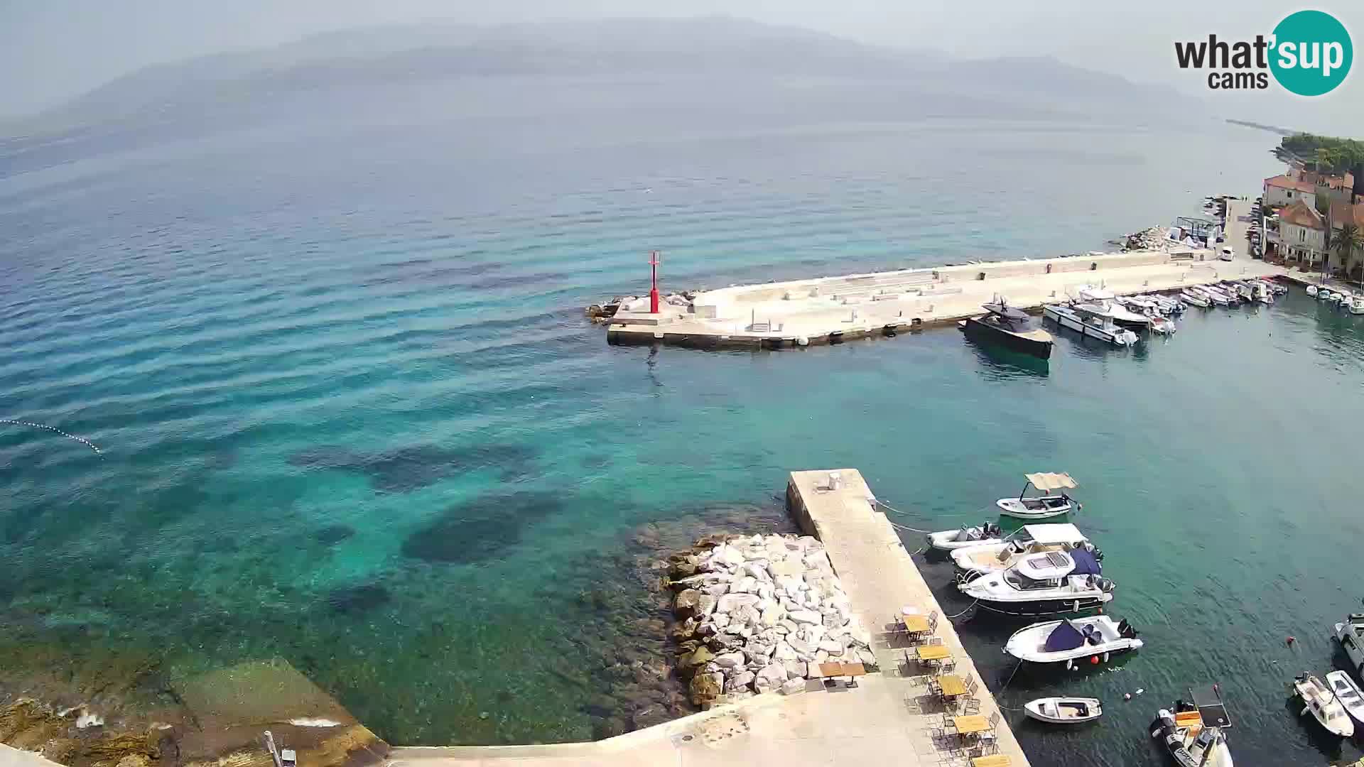 Web kamera Sutivan panorama – Pogled uživo s otoka Brača