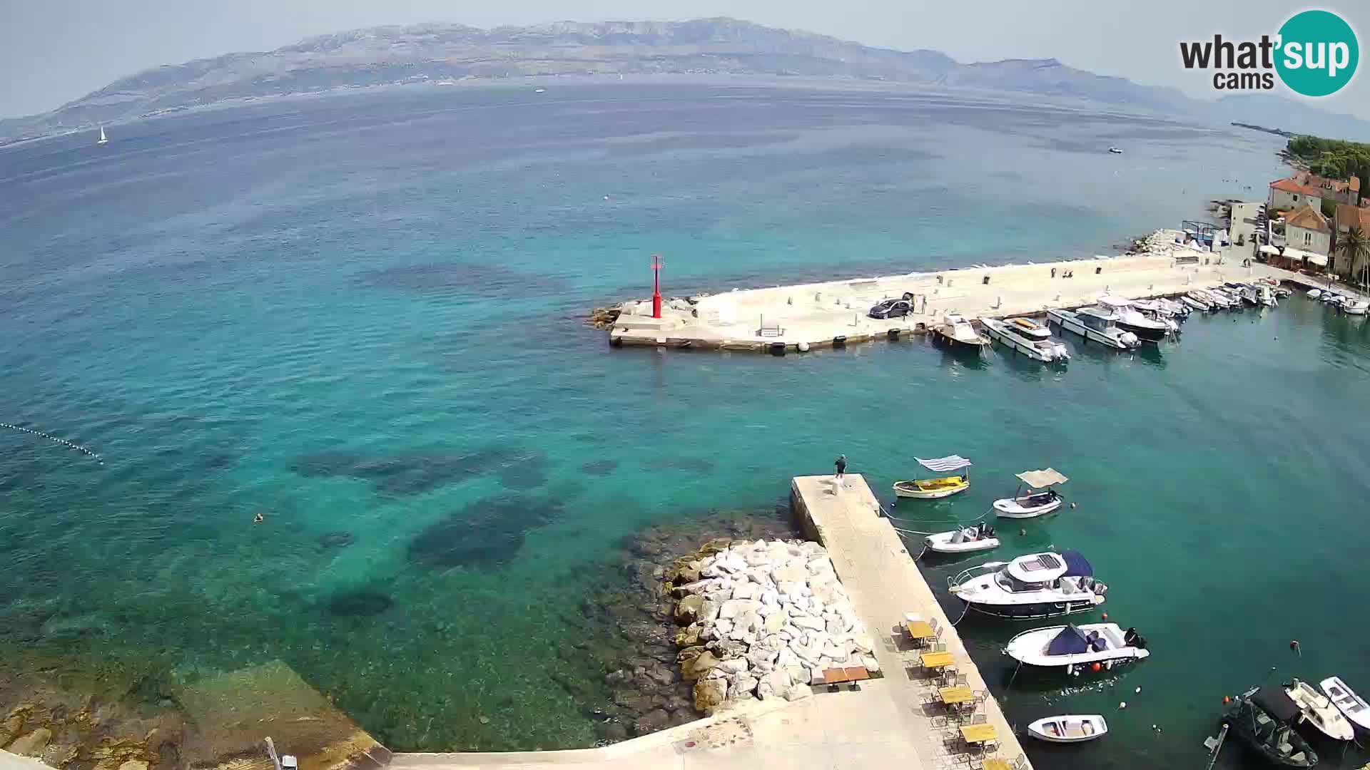 Web kamera Sutivan panorama – Pogled uživo s otoka Brača
