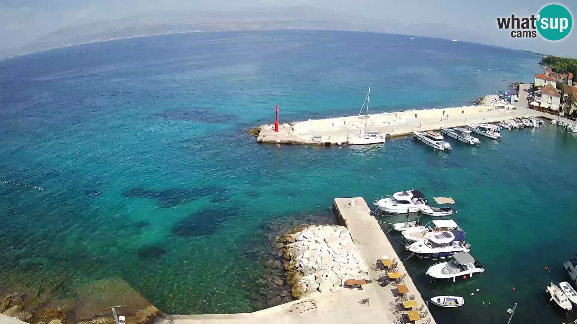 Spletna kamera Sutivan panorama – pogled v živo z otoka Brač