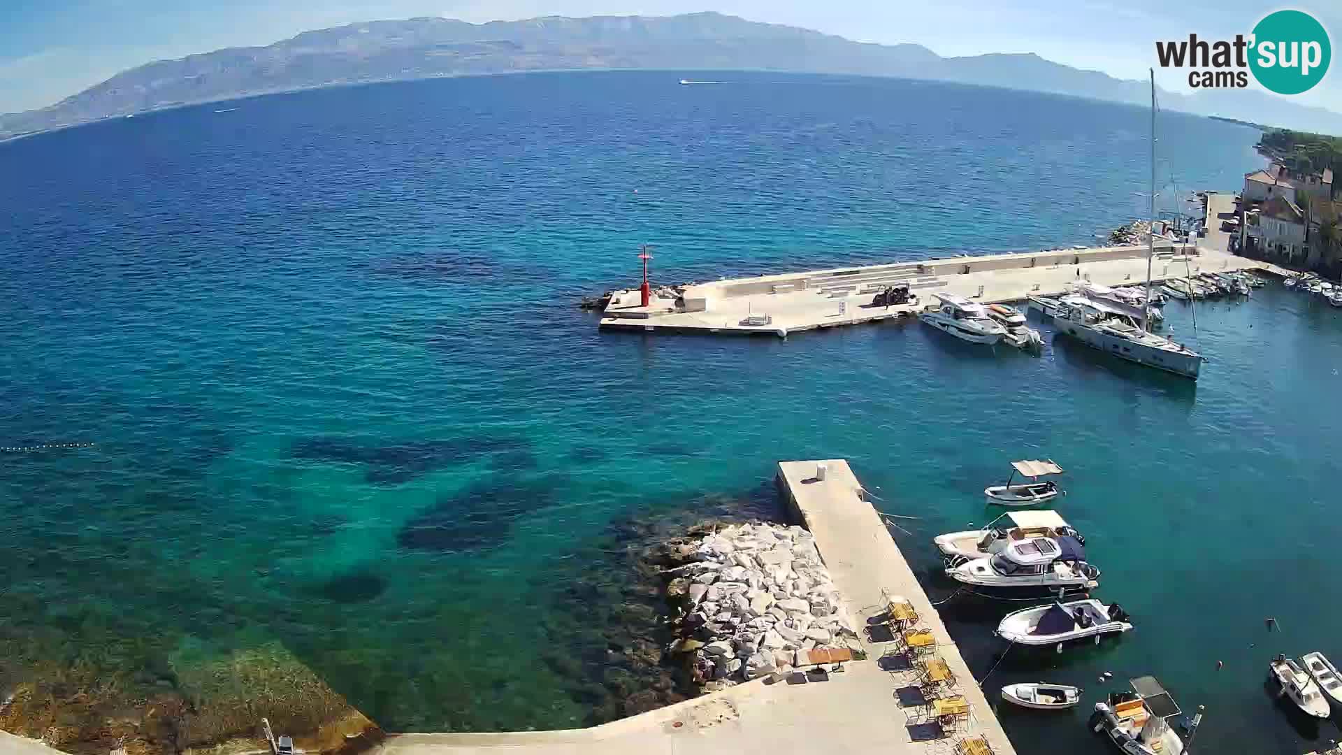 Spletna kamera Sutivan panorama – pogled v živo z otoka Brač