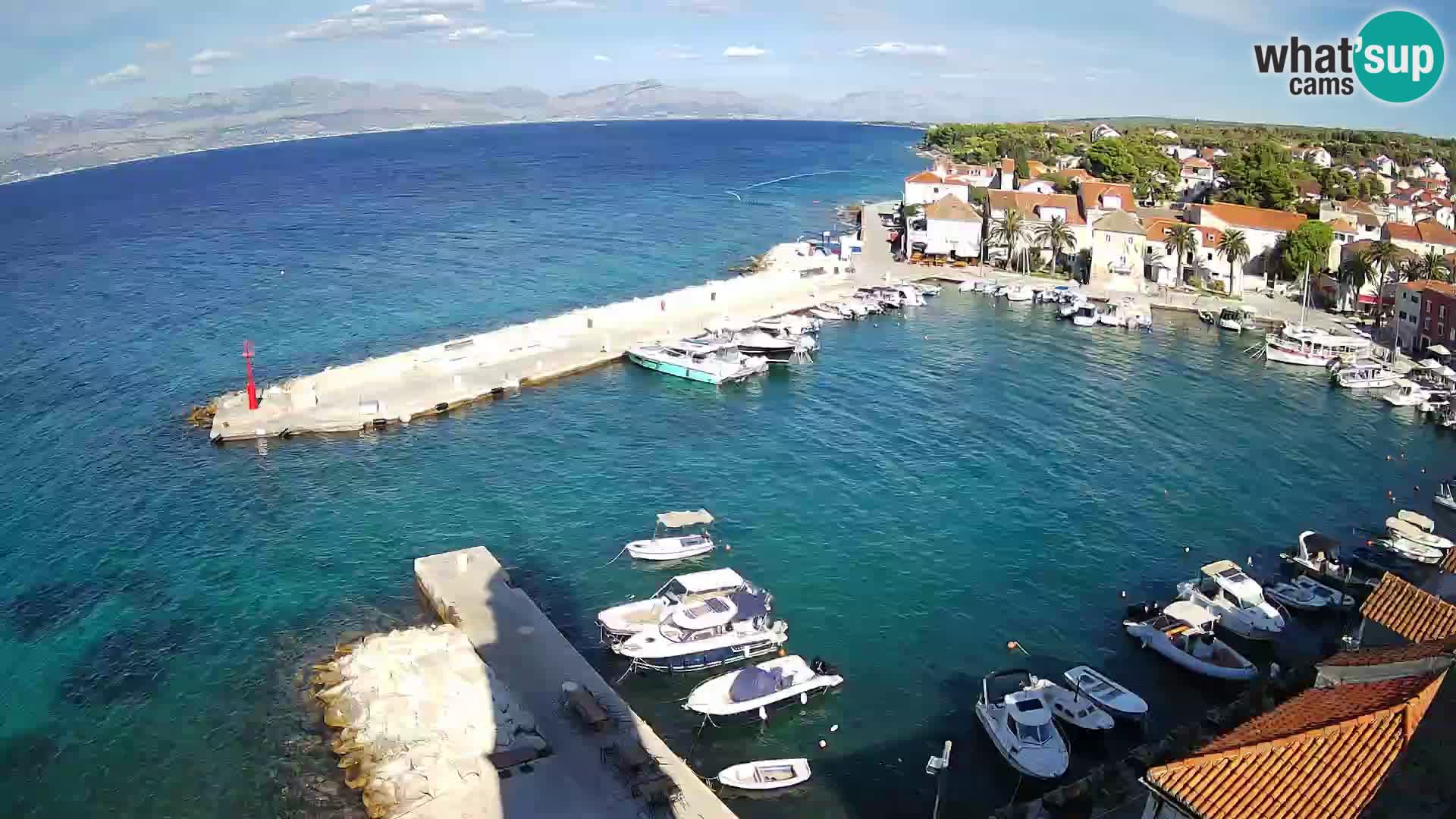 Web kamera Sutivan panorama – Pogled uživo s otoka Brača