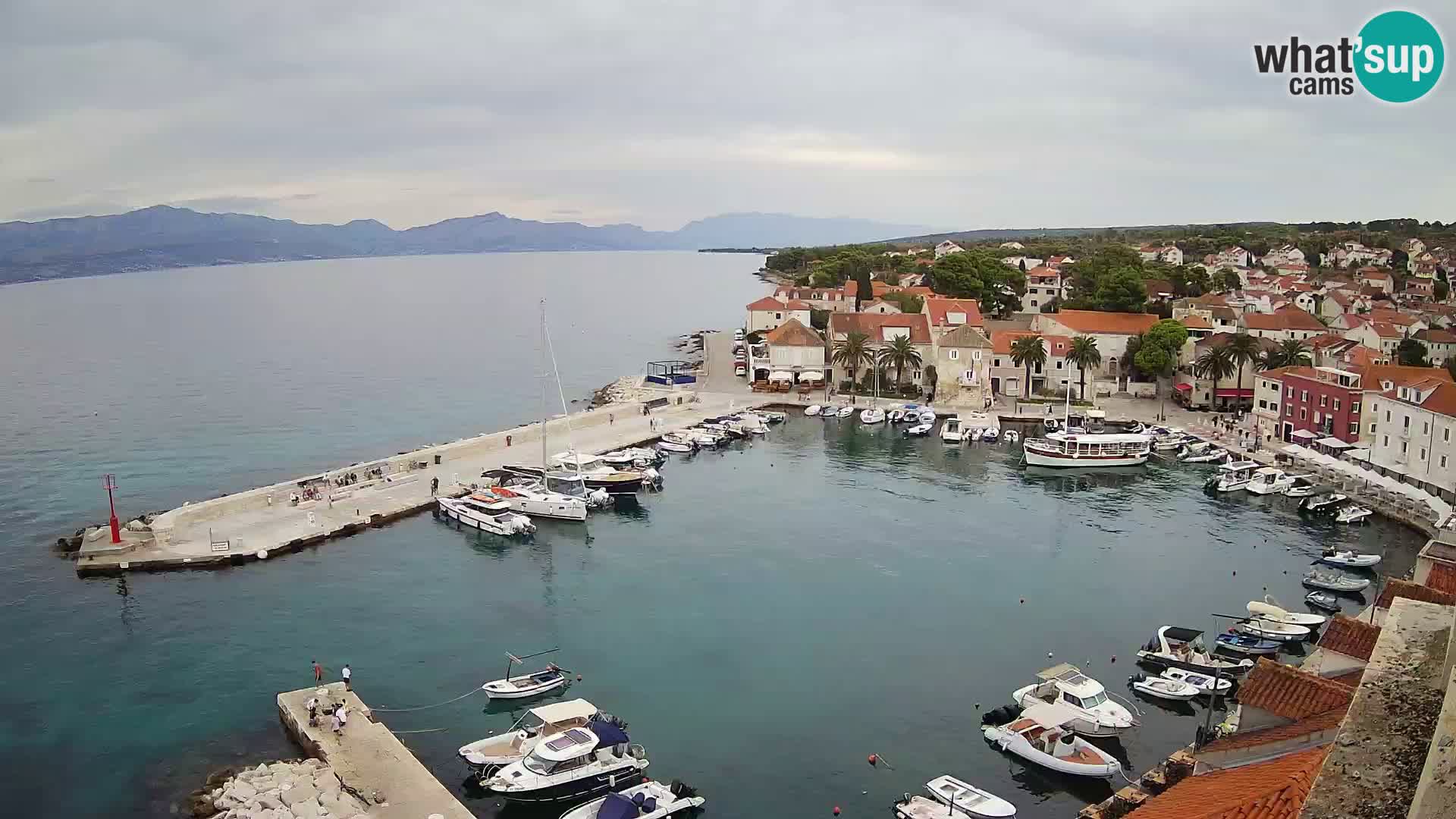 Spletna kamera Sutivan panorama – pogled v živo z otoka Brač