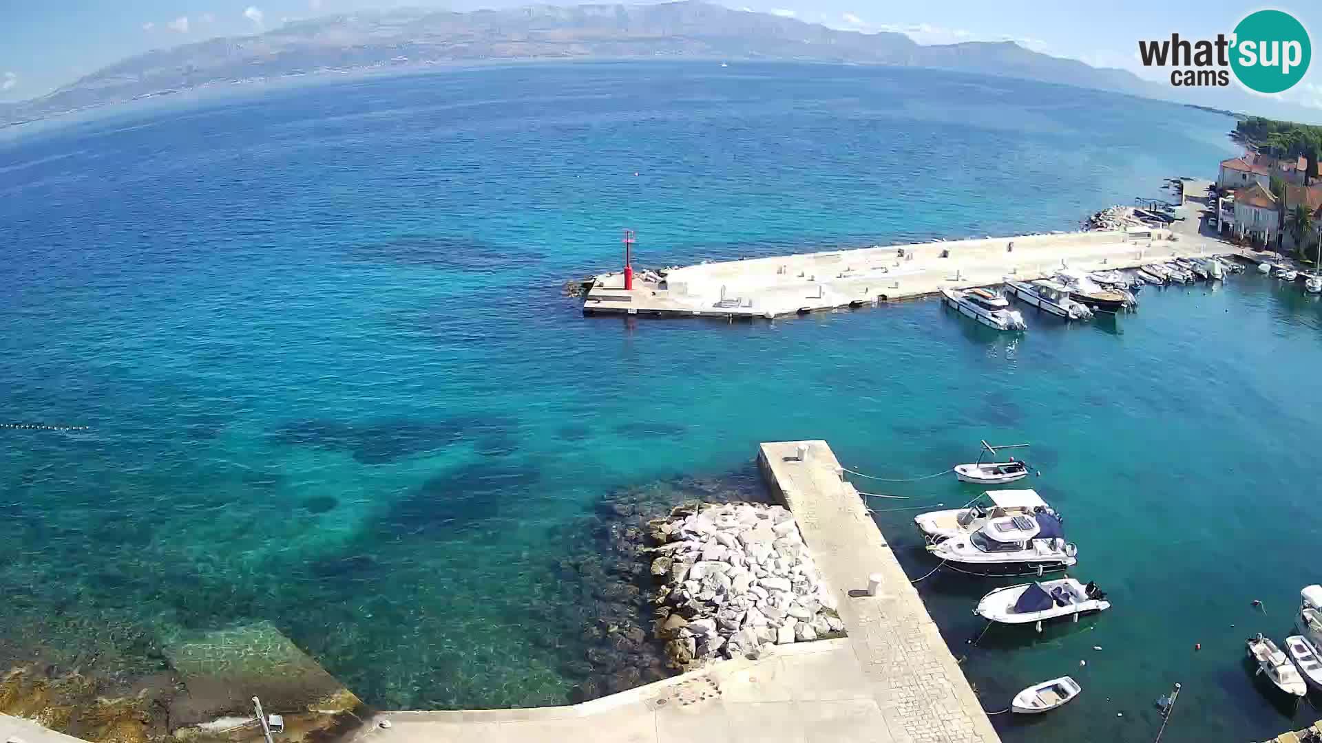 Web kamera Sutivan panorama – Pogled uživo s otoka Brača