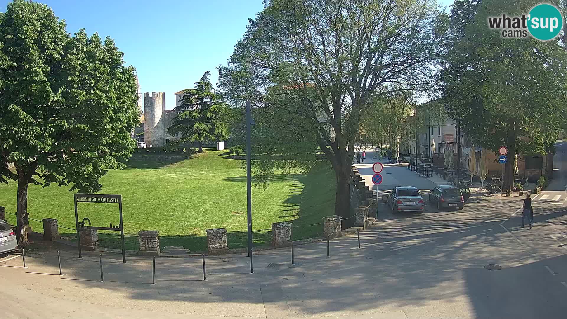 Svetvinčenat v živo – pogled na grad Morosini Grimani – Istra – Hrvaška