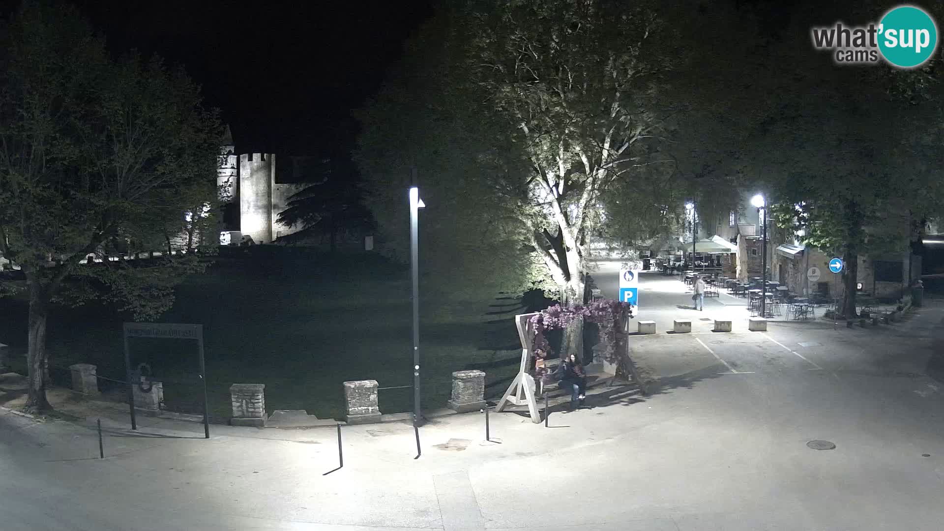 Svetvinčenat v živo – pogled na grad Morosini Grimani – Istra – Hrvaška