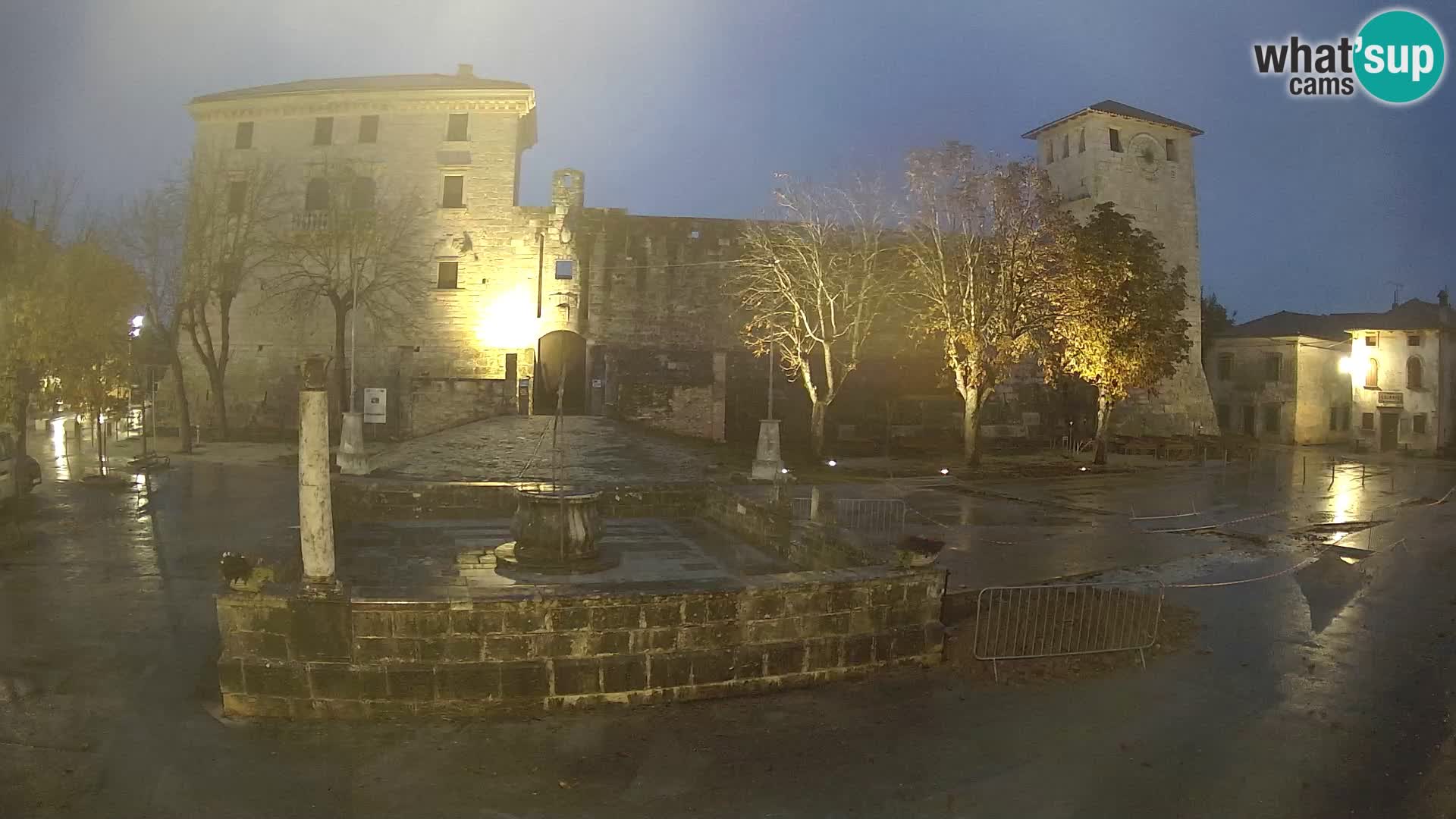 Webcam Svetvinčenat – die Burg und Brunnen – Istrien – Kroatien