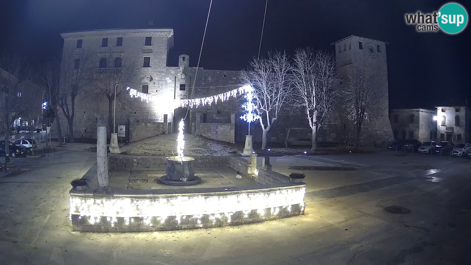 Webcam Svetvinčenat – die Burg und Brunnen – Istrien – Kroatien