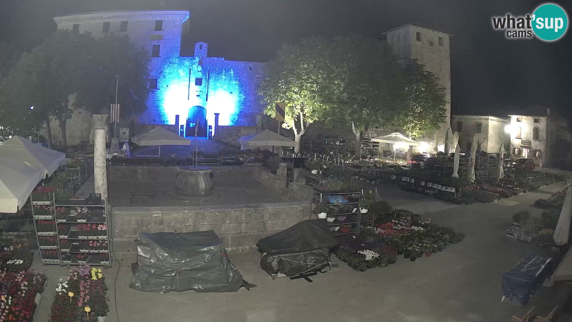 Spletna kamera Svetvinčenat – Grad in vodnjak – Istra – Hrvaška