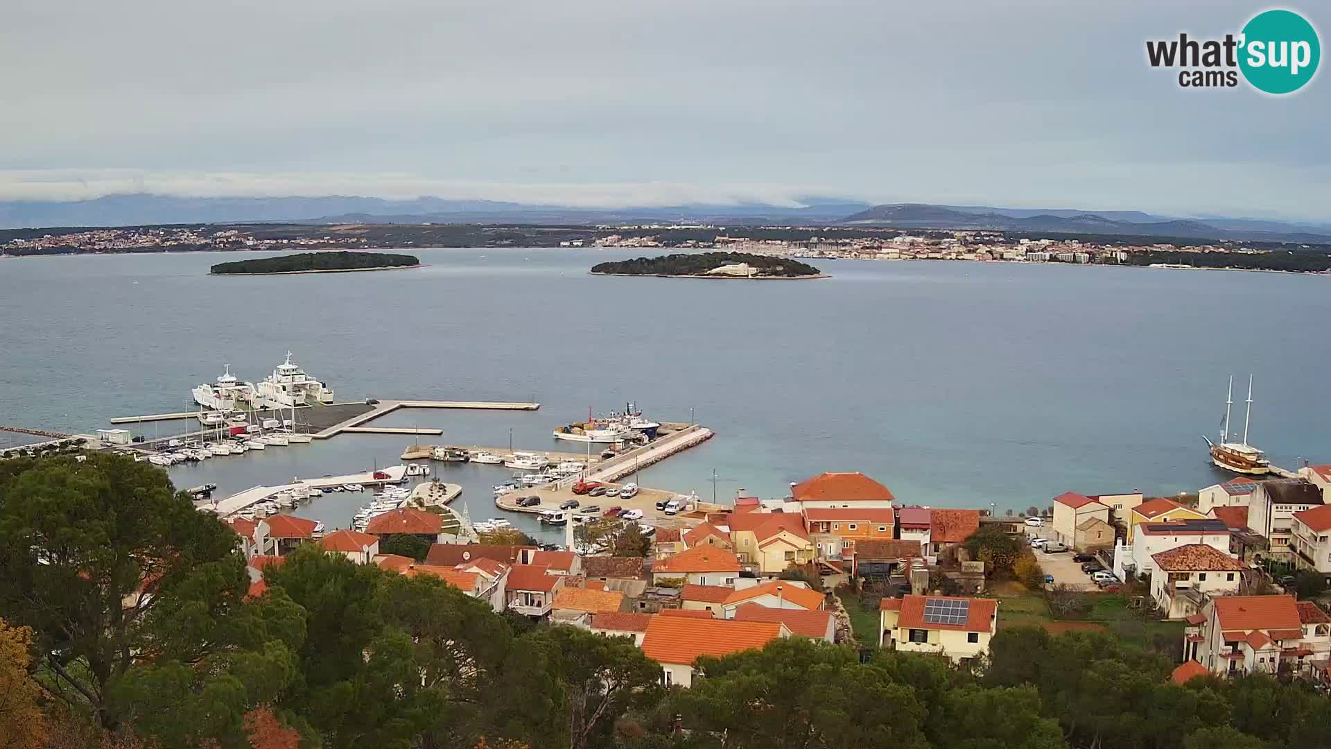 Tkon – Kalvarija – pogled na Pašmanski kanal