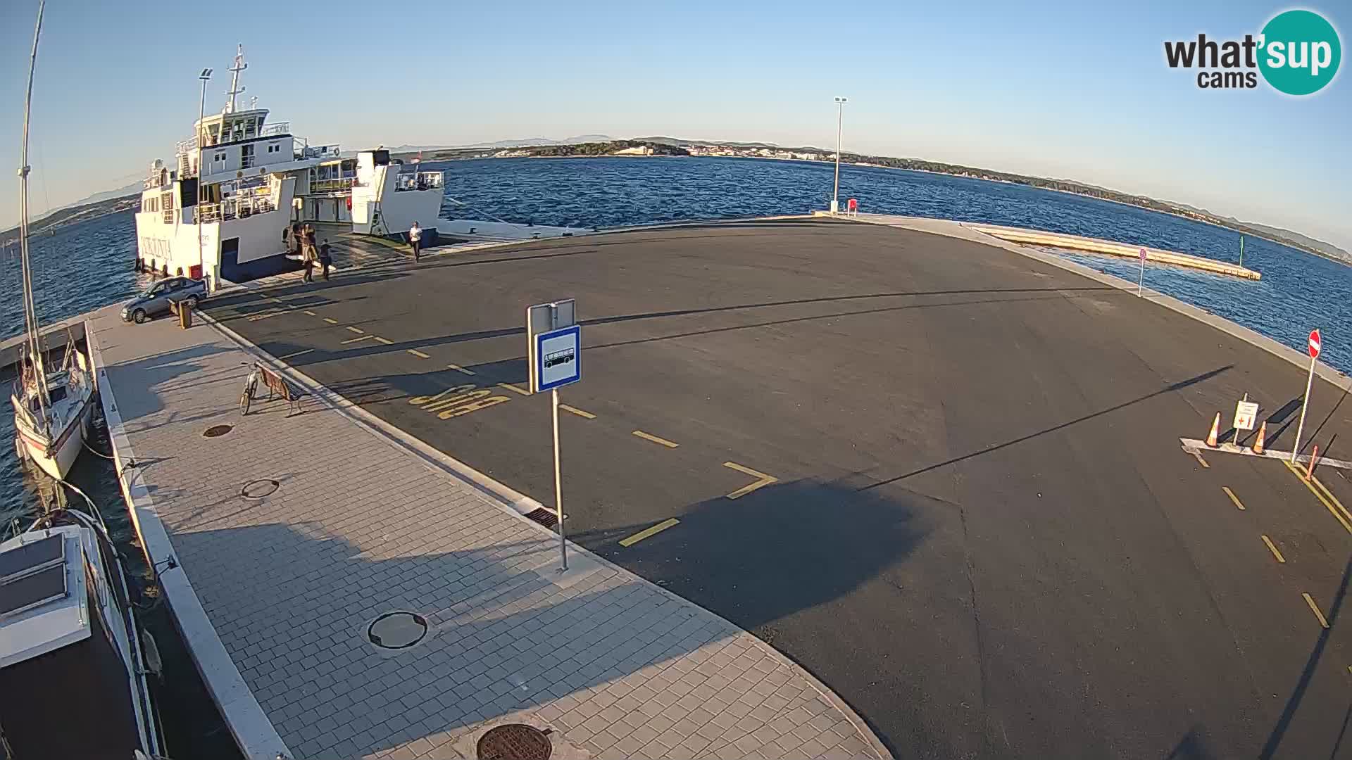Tkon Live cam – ferry – Dalmatie – Croatie