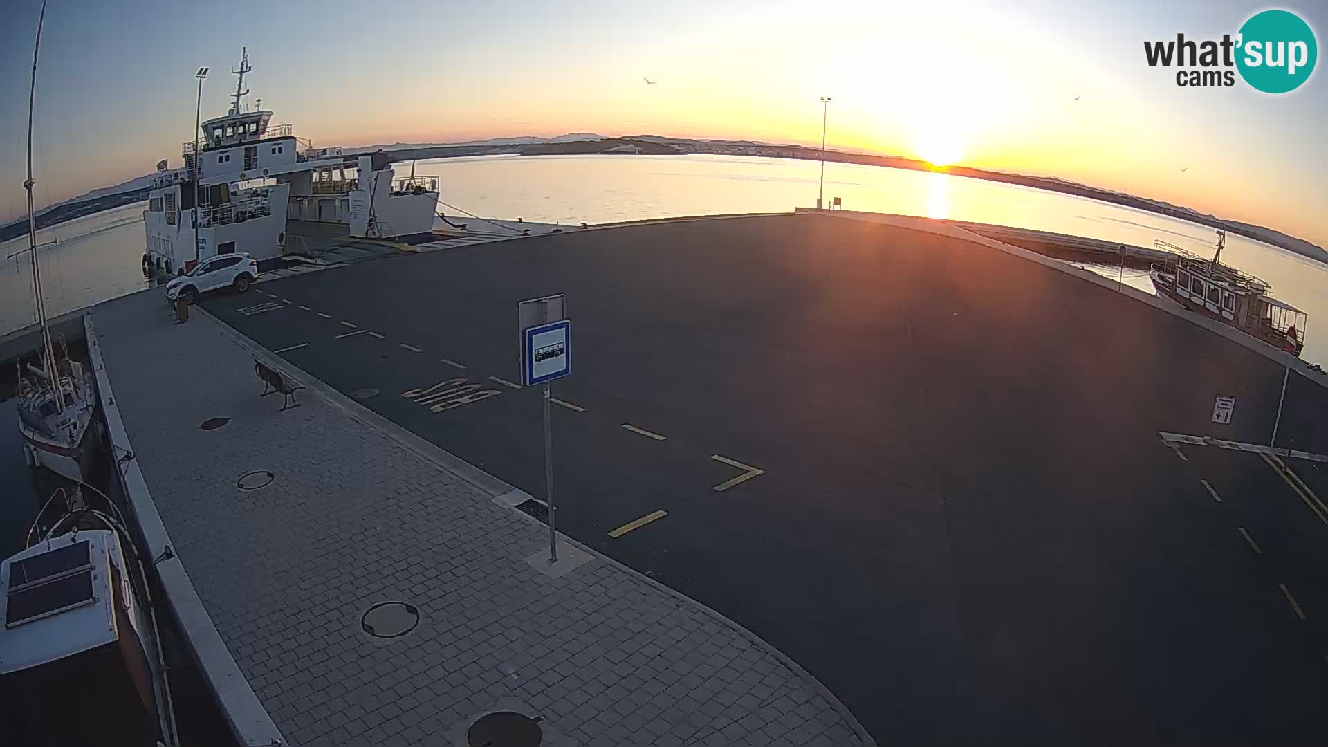 Tkon Live cam – ferry – Dalmatie – Croatie