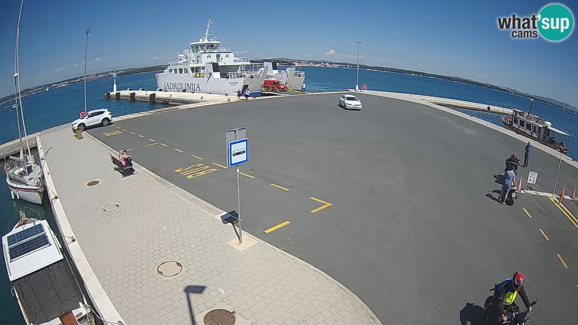 Tkon Live cam – ferry – Dalmatie – Croatie