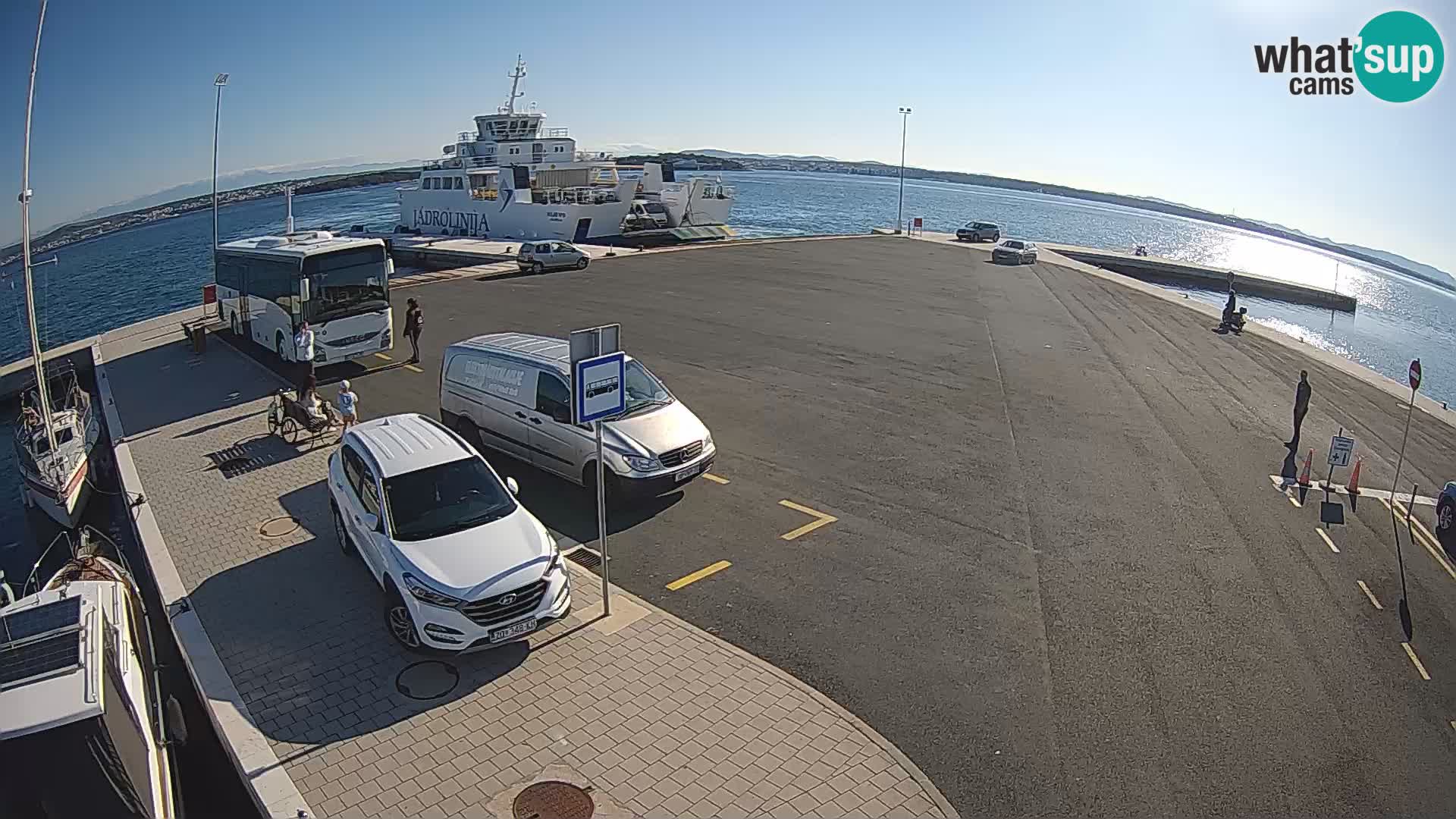 Tkon Live cam – ferry – Dalmatie – Croatie