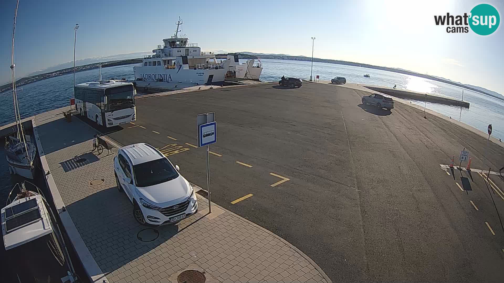 Tkon Live cam – ferry – Dalmatie – Croatie