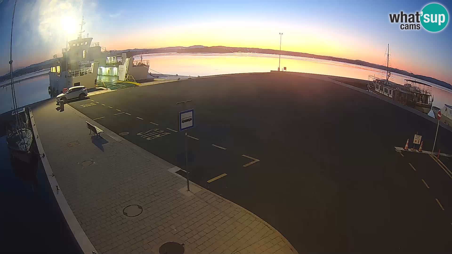 Tkon Live cam – ferry – Dalmatie – Croatie