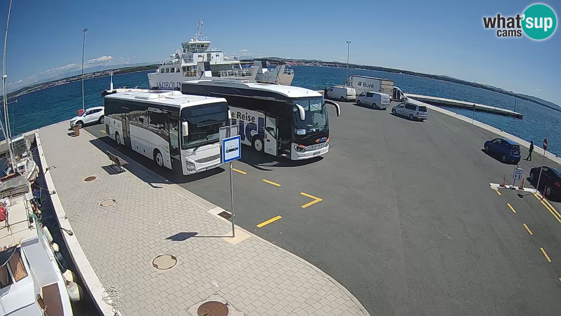 Tkon Live cam – ferry – Dalmatie – Croatie