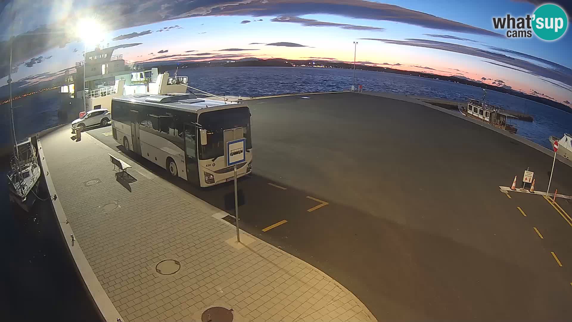 Tkon Live cam – ferry – Dalmatie – Croatie