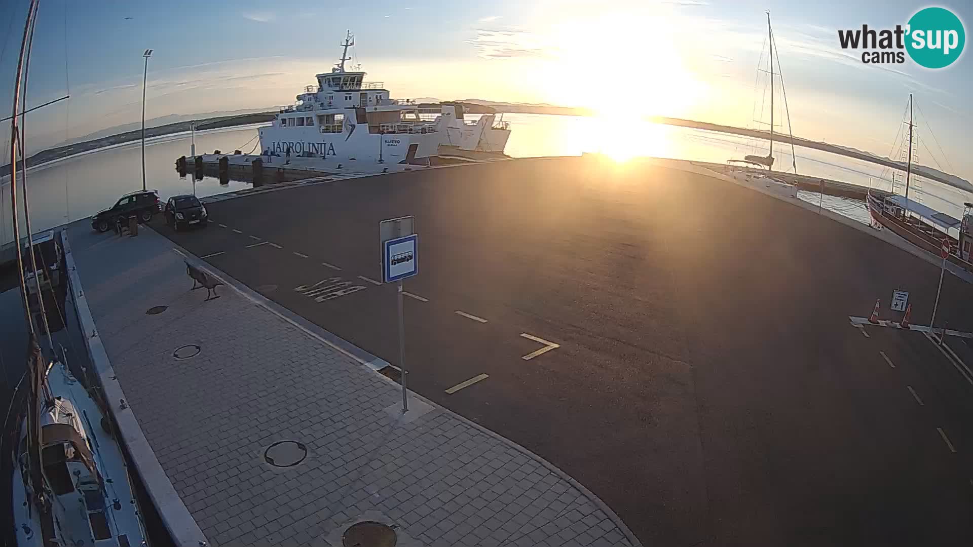 Tkon Live cam – ferry – Dalmatie – Croatie