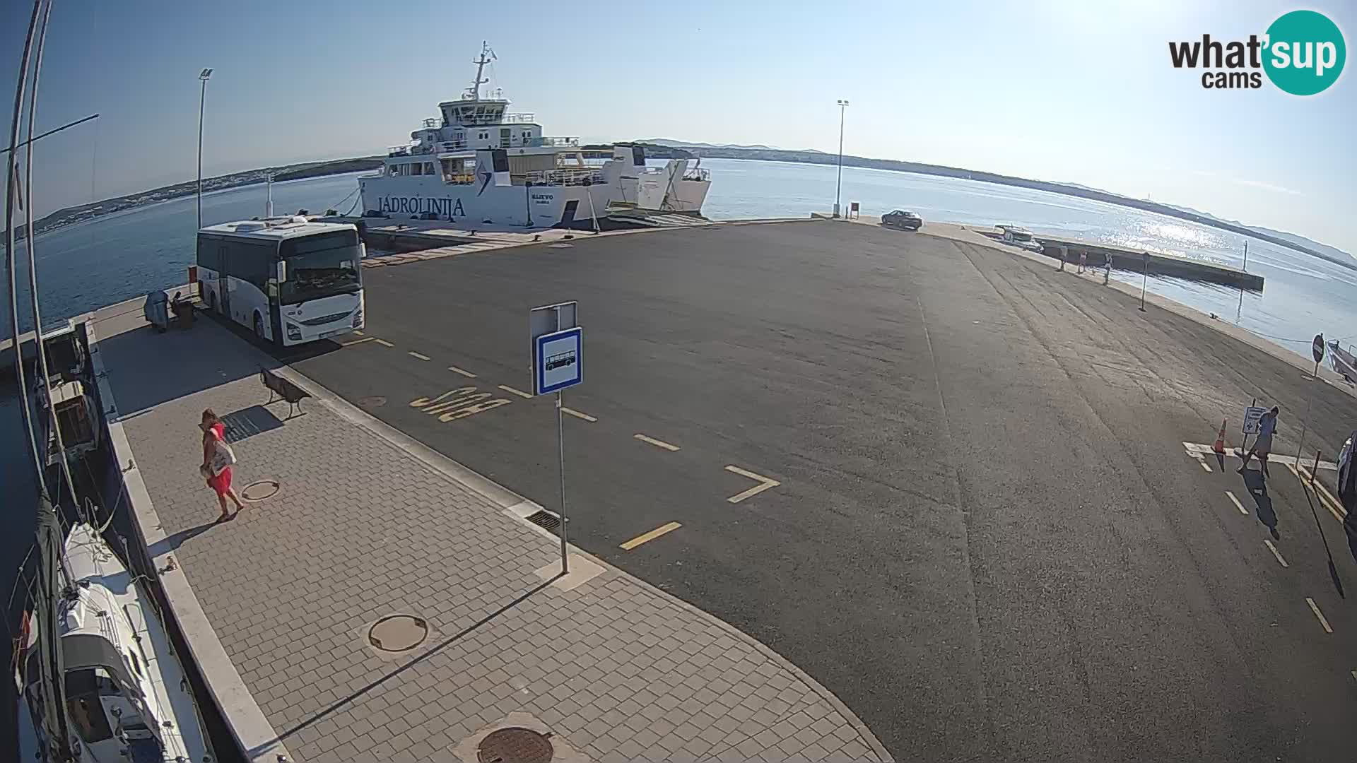 Tkon Live cam – ferry – Dalmatie – Croatie