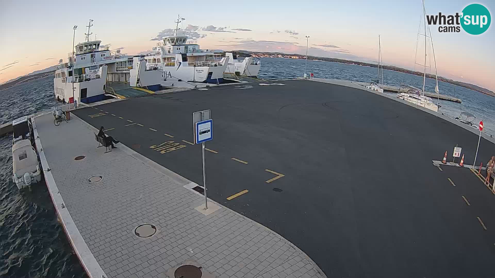 Tkon Live cam – ferry – Dalmatie – Croatie