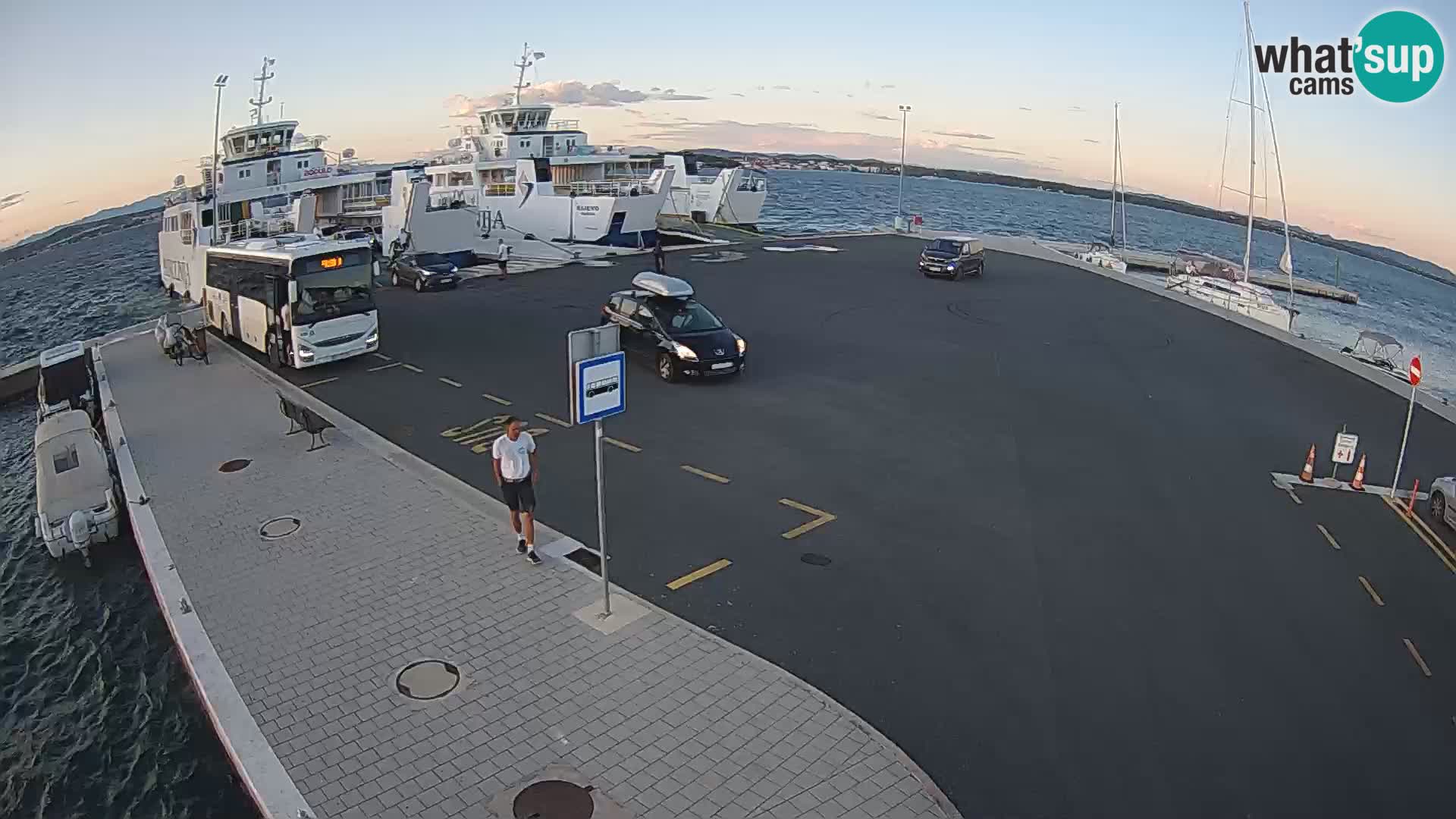 Tkon Live cam – ferry – Dalmatie – Croatie