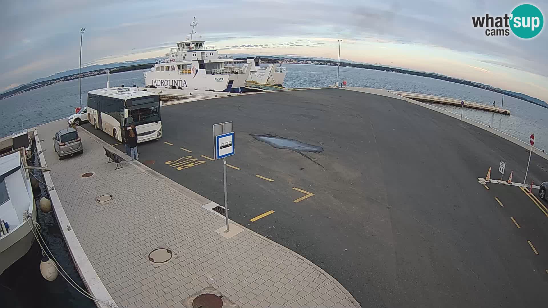 Tkon Live cam – ferry – Dalmatie – Croatie