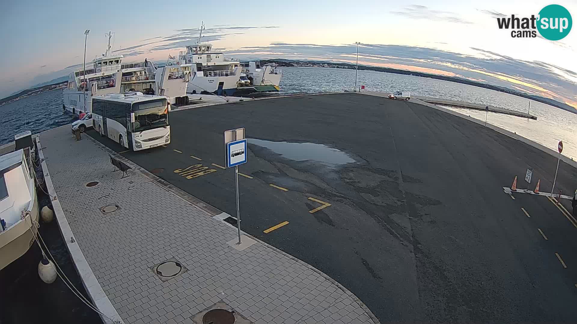 Tkon Live cam – ferry – Dalmatie – Croatie