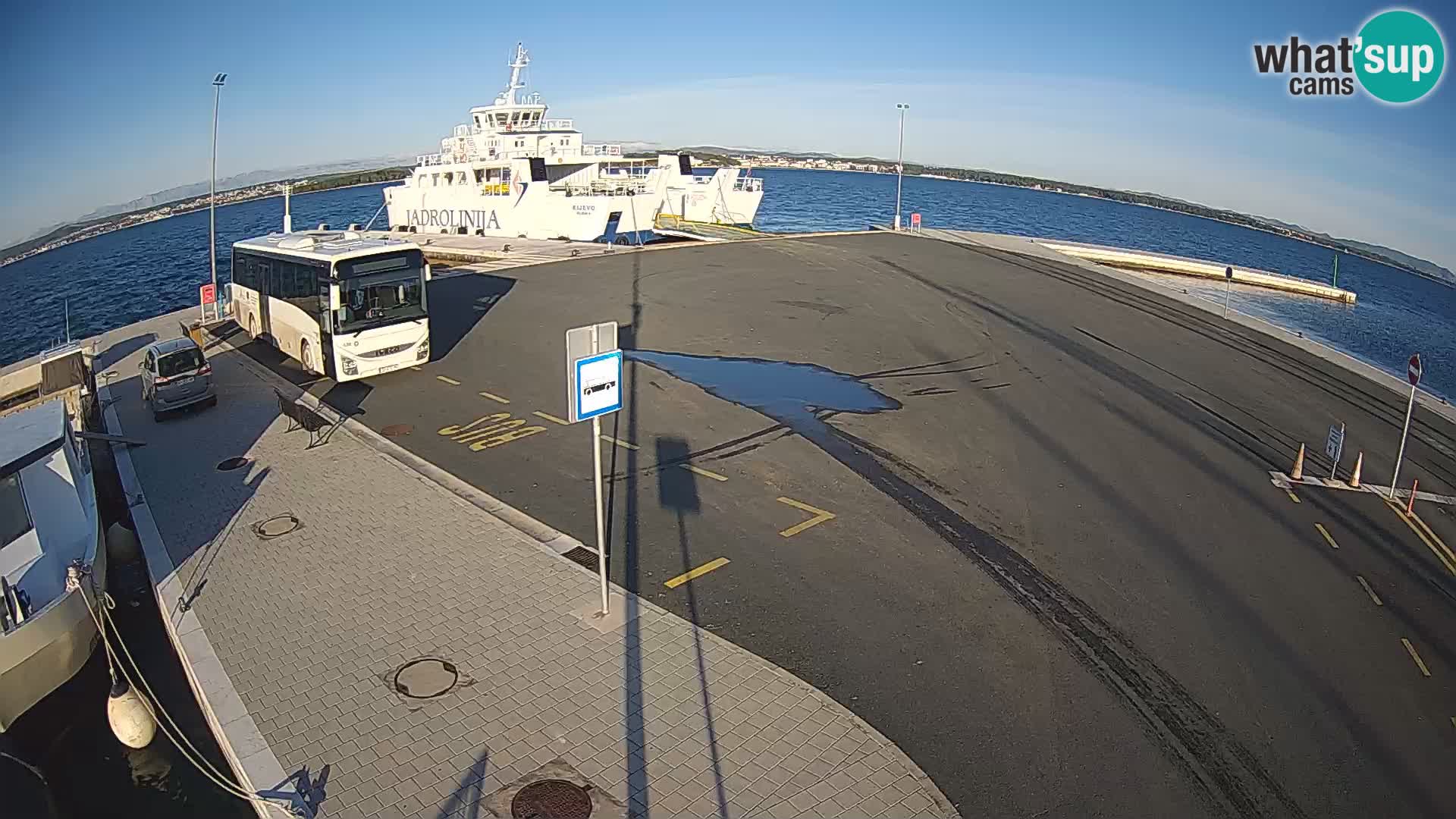 Tkon Live cam – ferry – Dalmatie – Croatie