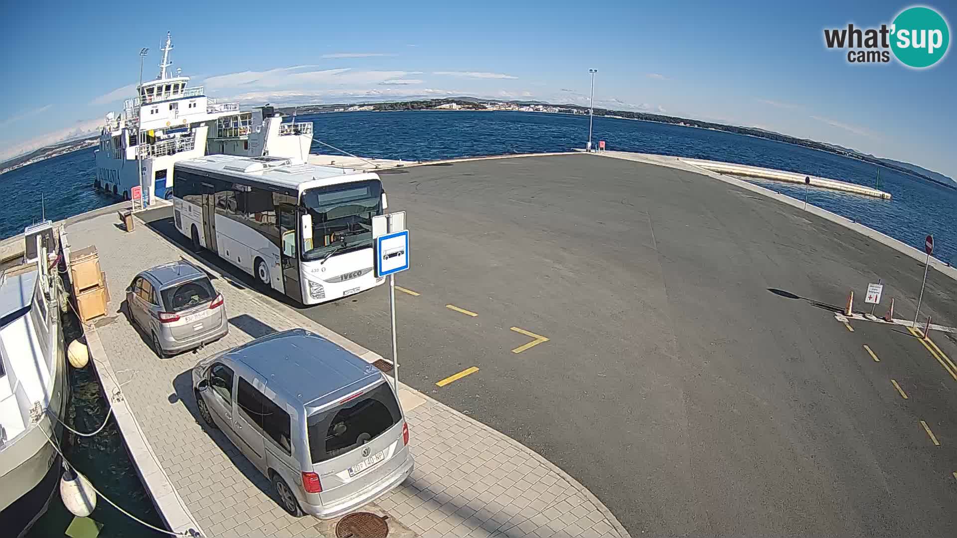 Tkon Live cam – ferry – Dalmatie – Croatie