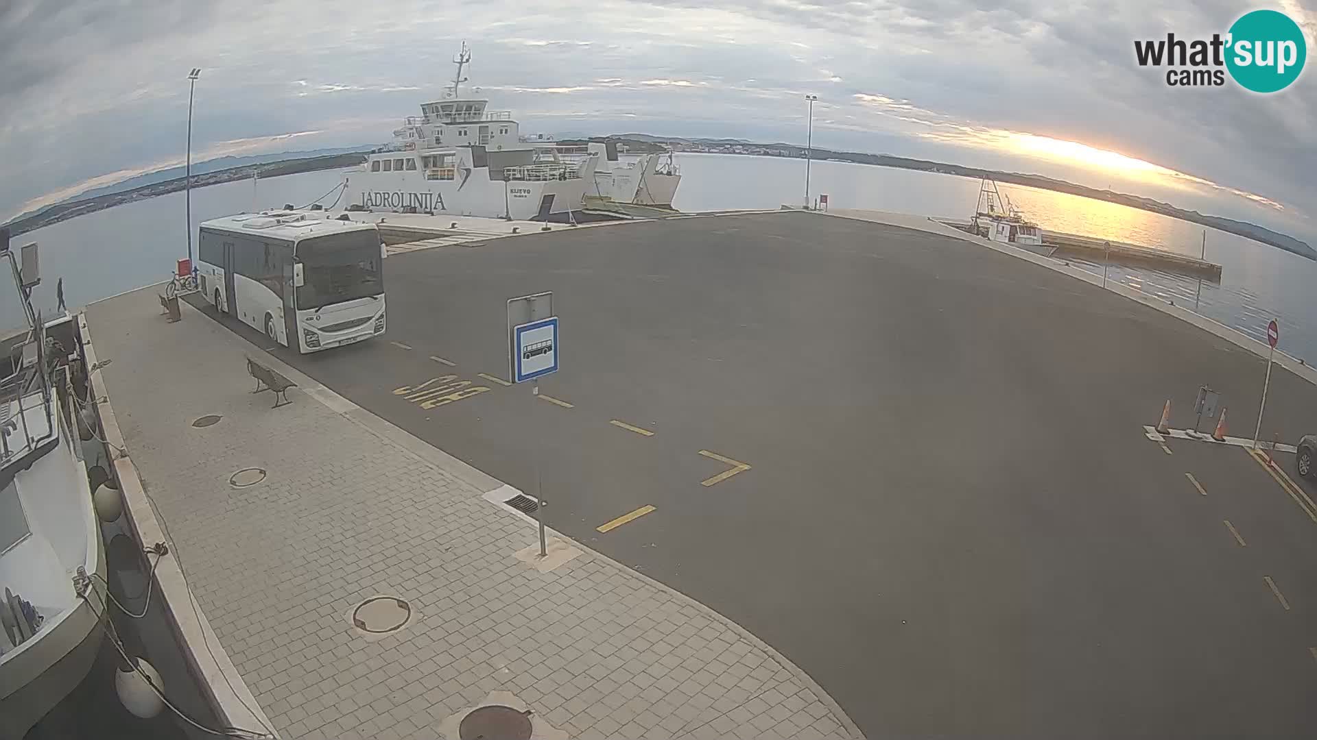 Tkon Live cam – ferry – Dalmatie – Croatie
