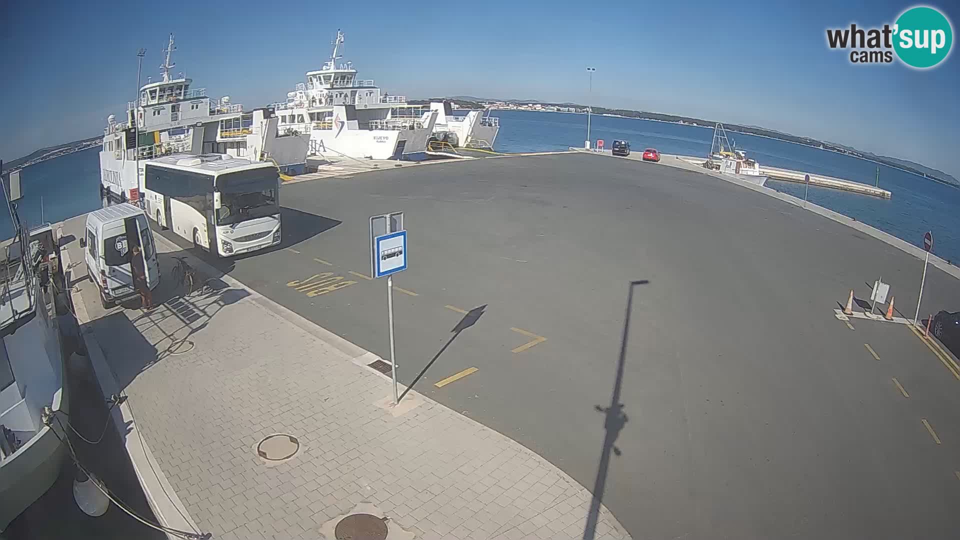 Tkon Live cam – ferry – Dalmatie – Croatie