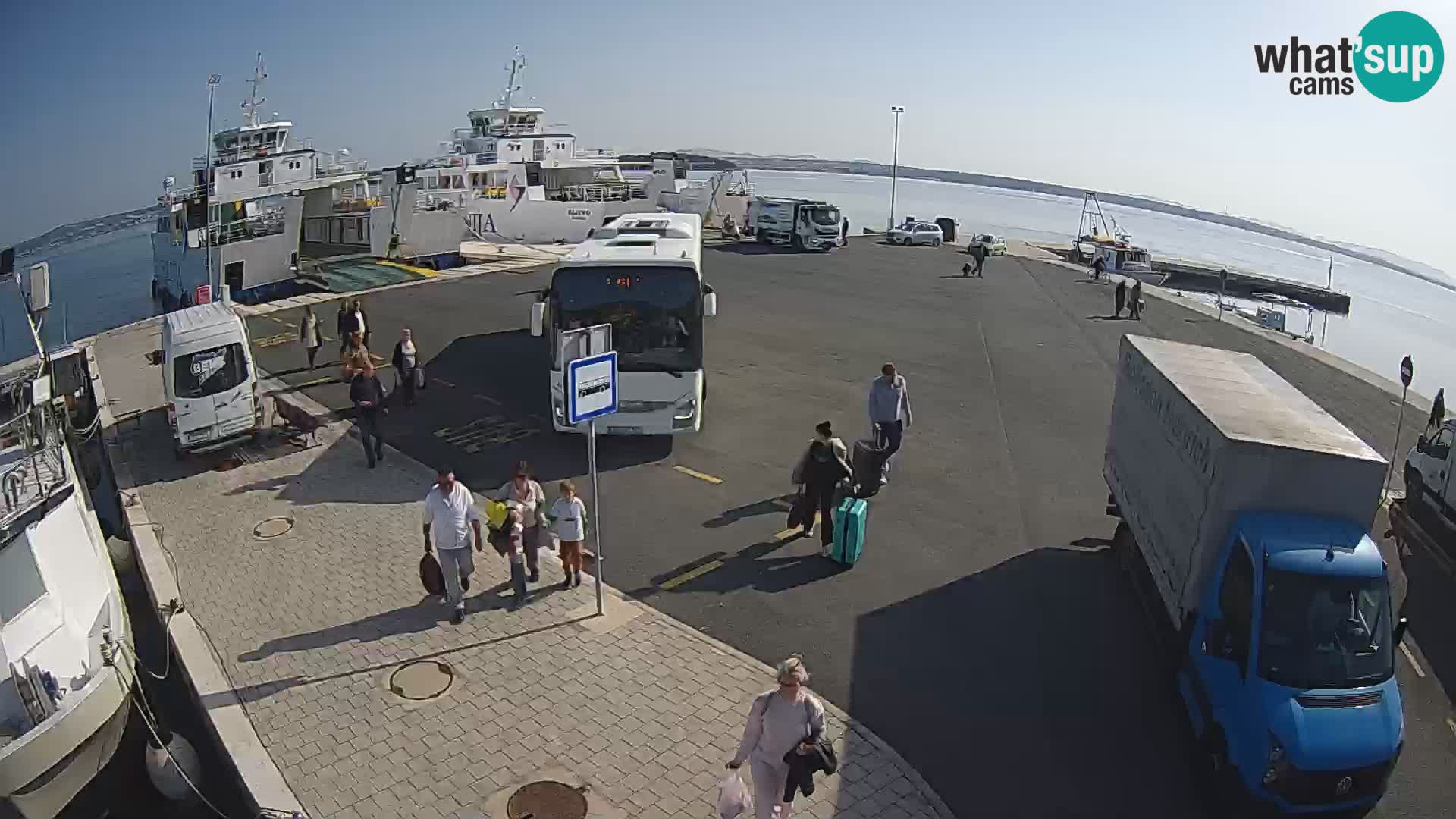 Tkon Live cam – ferry – Dalmatie – Croatie