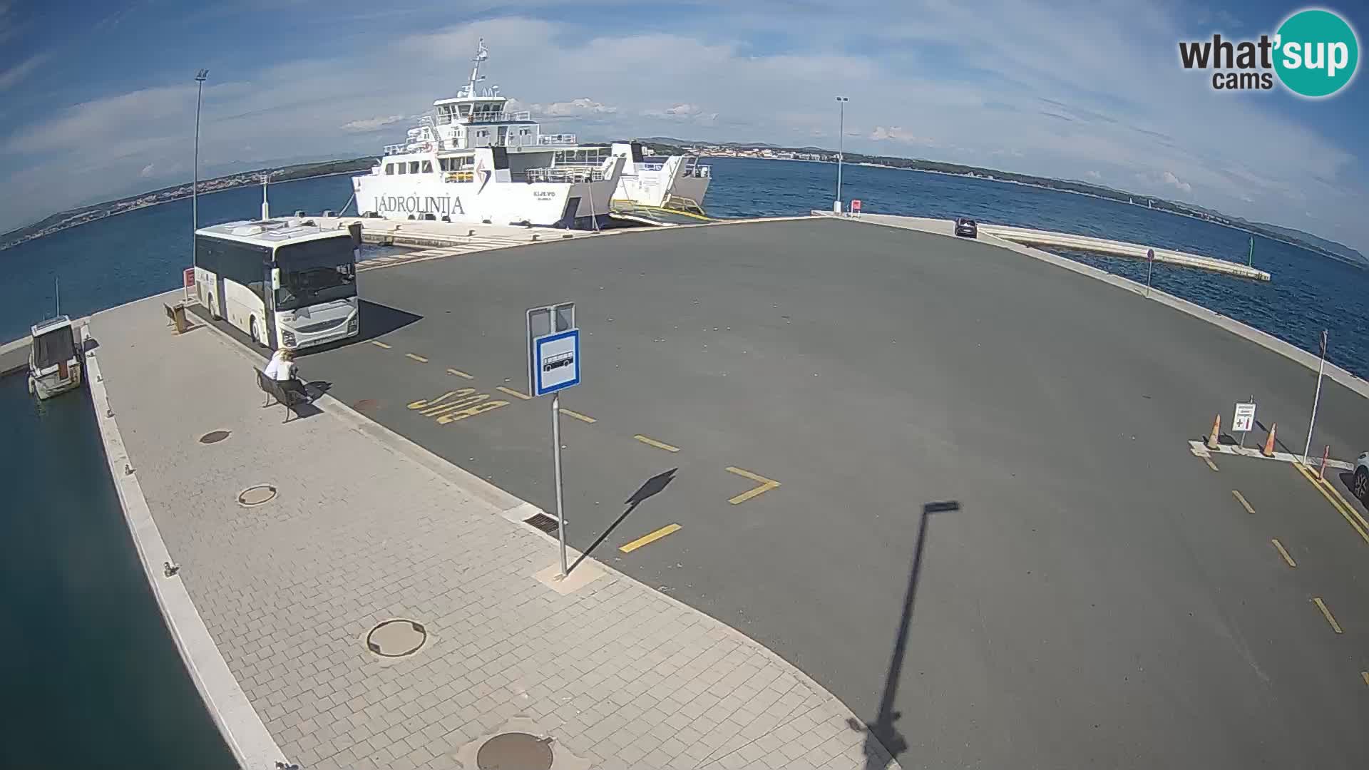 Tkon Live cam – ferry – Dalmatie – Croatie