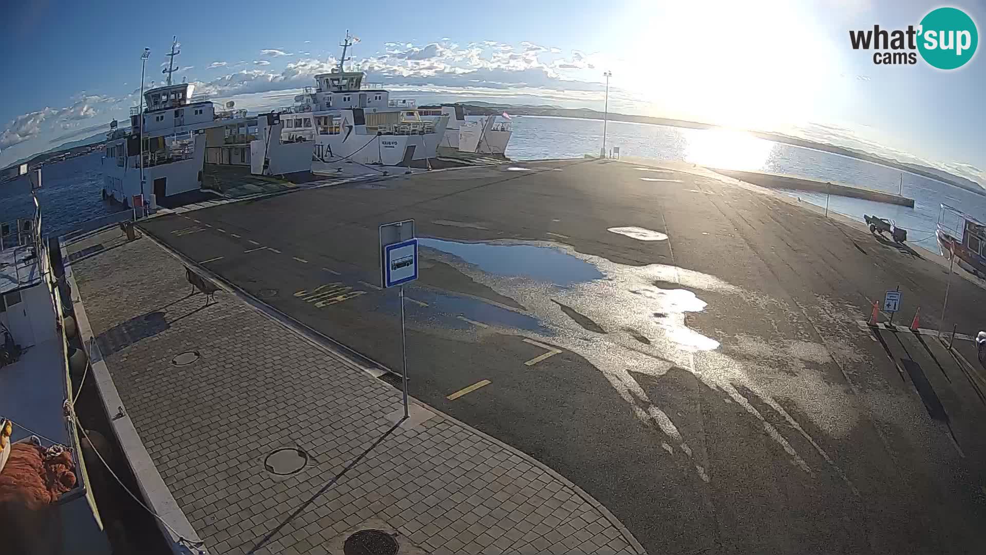 Tkon Live cam – ferry – Dalmatie – Croatie