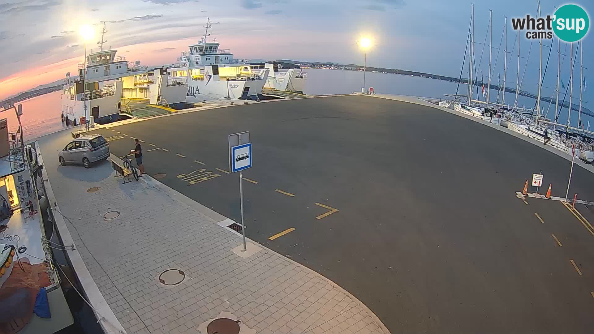 Tkon Live cam – ferry – Dalmatie – Croatie